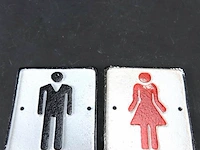 2 ijzeren schilden man/vrouw