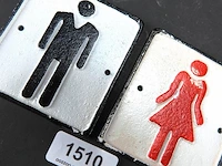 2 ijzeren schilden man/vrouw - afbeelding 3 van  5