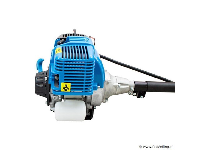 2-in-1 benzine bosmaaierset / grastrimmer / trimmer met draadkop - 31 cm - 4-takt - blauw - afbeelding 3 van  12