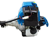 2-in-1 benzine bosmaaierset / grastrimmer / trimmer met draadkop - 31 cm - 4-takt - blauw - afbeelding 4 van  12