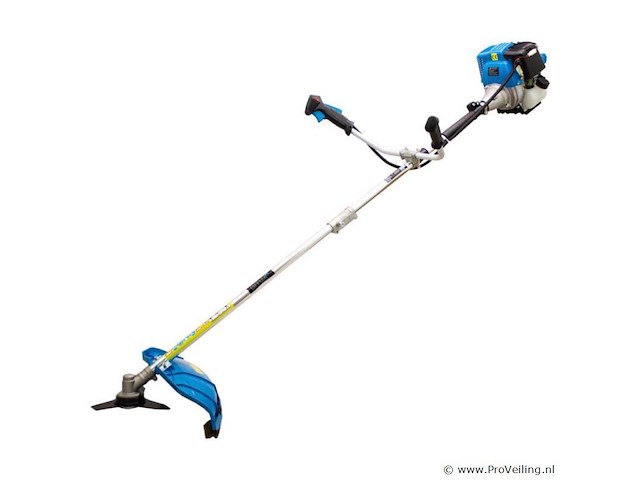2-in-1 benzine bosmaaierset / grastrimmer / trimmer met draadkop - 31 cm - 4-takt - blauw - afbeelding 5 van  12