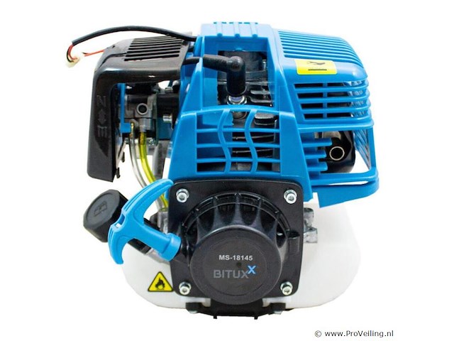 2-in-1 benzine bosmaaierset / grastrimmer / trimmer met draadkop - 31 cm - 4-takt - blauw - afbeelding 2 van  12