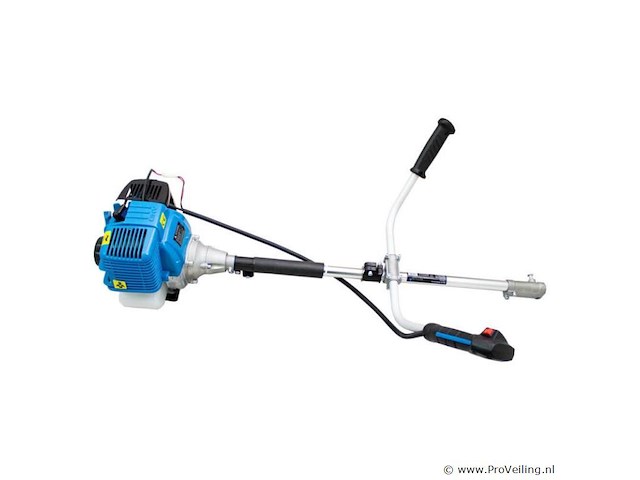 2-in-1 benzine bosmaaierset / grastrimmer / trimmer met draadkop - 31 cm - 4-takt - blauw - afbeelding 6 van  12