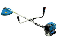 2-in-1 benzine bosmaaierset / grastrimmer / trimmer met draadkop - 31 cm - 4-takt - blauw - afbeelding 11 van  12