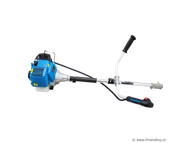 2-in-1 benzine bosmaaierset / grastrimmer / trimmer met draadkop - 31 cm - 4-takt - blauw - afbeelding 6 van  12