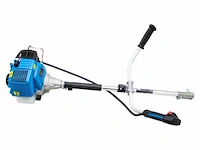 2-in-1 benzine bosmaaierset / grastrimmer / trimmer met draadkop - 31 cm - 4-takt - blauw - afbeelding 6 van  12