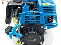 2-in-1 benzine bosmaaierset / grastrimmer / trimmer met draadkop - 31 cm - 4-takt - blauw - afbeelding 2 van  12