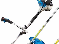 2-in-1 benzine bosmaaierset / grastrimmer / trimmer met draadkop - 31 cm - 4-takt - blauw