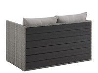 2 in 1 polyrotan loungeset jamaika - grijs - afbeelding 4 van  16