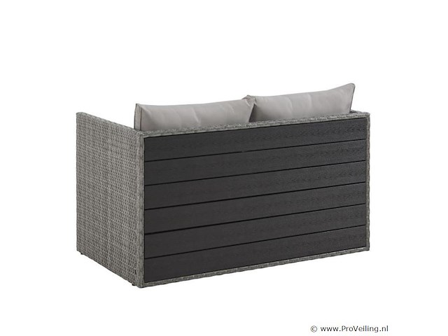 2 in 1 polyrotan loungeset jamaika - grijs - afbeelding 4 van  16