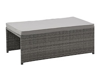 2 in 1 polyrotan loungeset jamaika - grijs - afbeelding 7 van  16