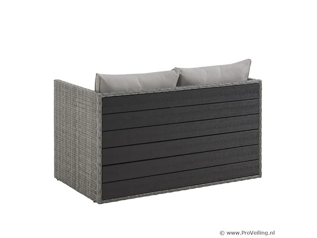 2 in 1 polyrotan loungeset jamaika - grijs - afbeelding 4 van  16