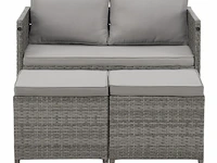 2 in 1 polyrotan loungeset jamaika - grijs - afbeelding 5 van  16