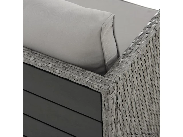 2 in 1 polyrotan loungeset jamaika - grijs - afbeelding 10 van  16
