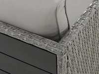 2 in 1 polyrotan loungeset jamaika - grijs - afbeelding 10 van  16