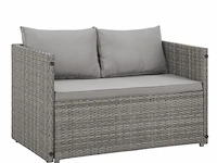 2 in 1 polyrotan loungeset jamaika - grijs - afbeelding 3 van  16