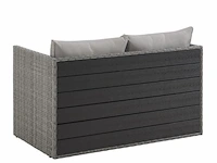 2 in 1 polyrotan loungeset jamaika - grijs - afbeelding 4 van  16