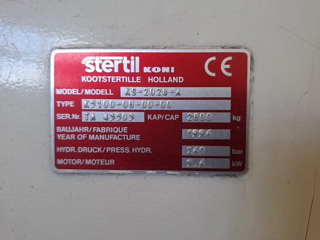 2-koloms hefbrug stertil koni, ks-2020-a, bouwjaar 1996 - afbeelding 7 van  10