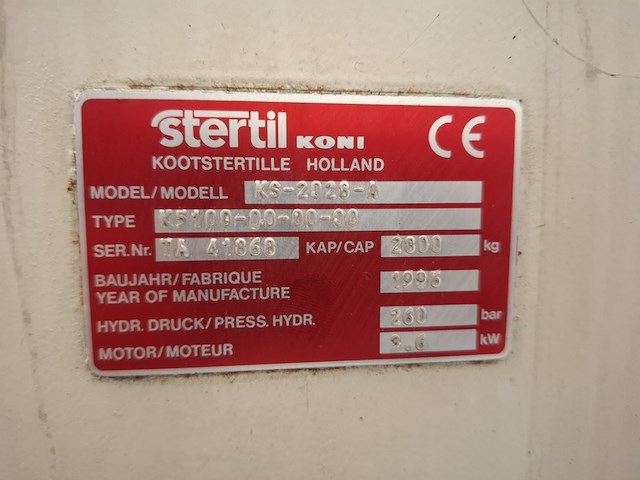 2-koloms hefbrug stertil koni, ks-2020-a - afbeelding 8 van  8