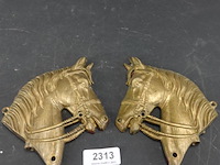 2 koperen paardenhoofden - afbeelding 1 van  5