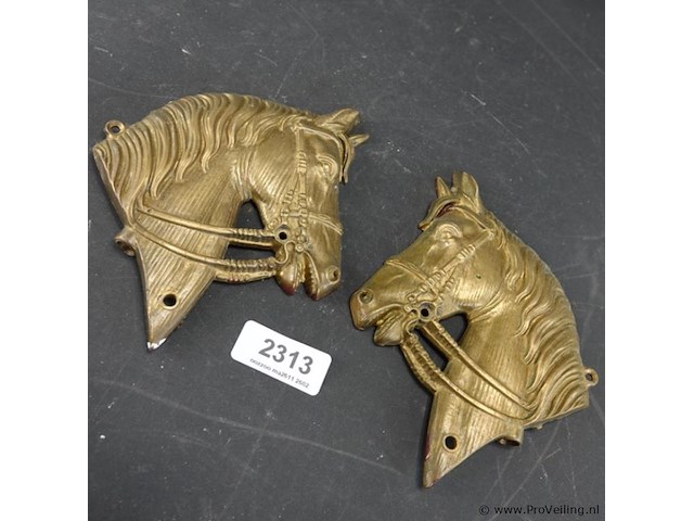 2 koperen paardenhoofden - afbeelding 2 van  5
