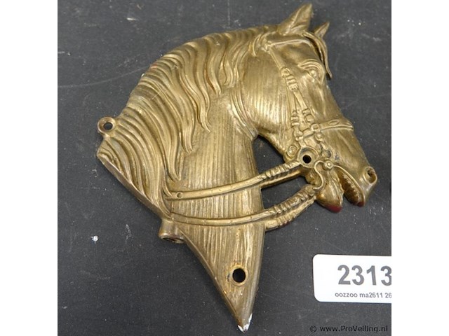 2 koperen paardenhoofden - afbeelding 3 van  5