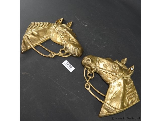 2 koperen paardenhoofden - afbeelding 2 van  5