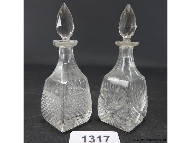 2 kristallen karafjes - afbeelding 1 van  5