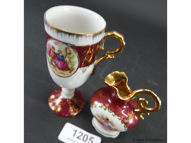 2 limoges porseleinen vaasjes - afbeelding 2 van  5