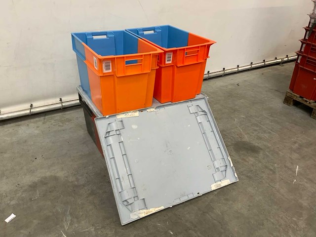 2 magazijnbakken met deksel (5x) - afbeelding 2 van  3