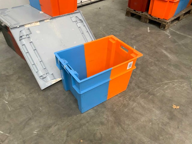 2 magazijnbakken met deksel (5x) - afbeelding 1 van  2