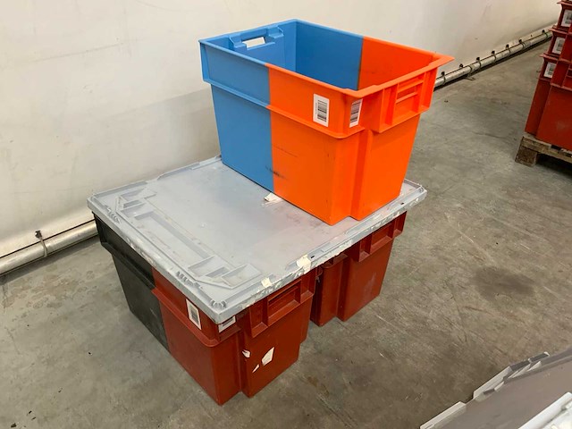 2 magazijnbakken met deksel (5x) - afbeelding 2 van  2