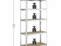 2 magazijnstellingen 180 x 90 x 40 cm - afbeelding 13 van  15