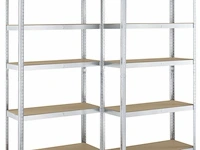 2 magazijnstellingen 180 x 90 x 40 cm