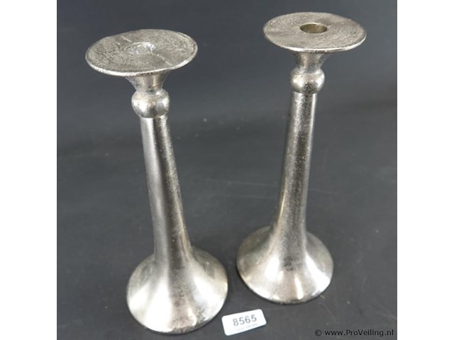 2 metalen kandelaren - afbeelding 3 van  5