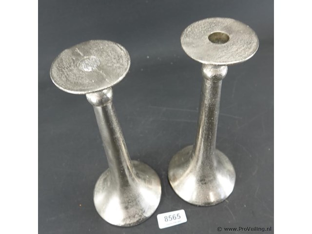 2 metalen kandelaren - afbeelding 4 van  5