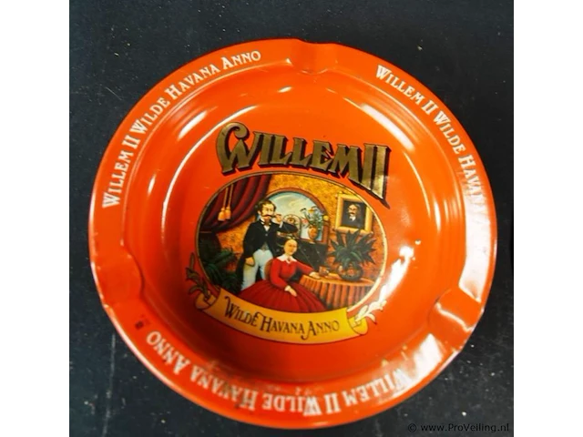 2 metalen vintage asbakken met een retro autothema - afbeelding 3 van  5