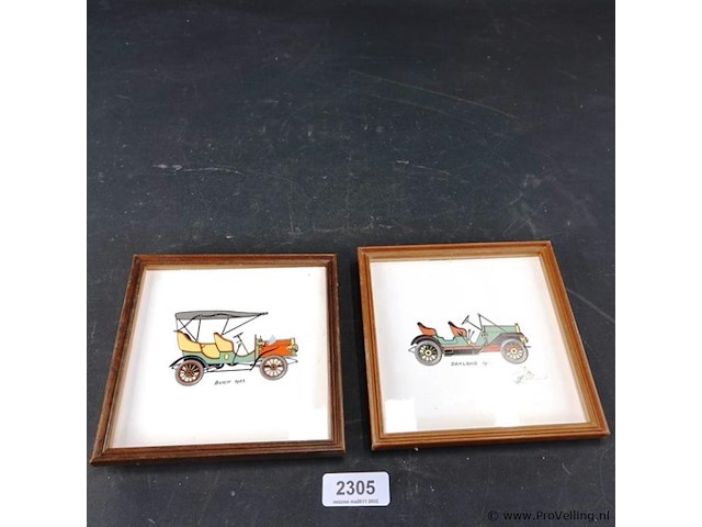 2 mettlach porseleinen tegels - afbeelding 1 van  5