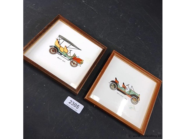 2 mettlach porseleinen tegels - afbeelding 2 van  5