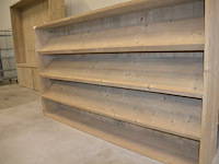 2 moderne vol houten boekenrekken 3 leggers afm. 240x37x135 - afbeelding 6 van  6
