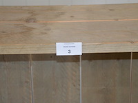 2 moderne vol houten rekken 2 leggers en 3 leggers afm. 100x38x120 , modern vol houten tv meubel 2 laden 1 legger afm. 120x43x72 - afbeelding 5 van  9
