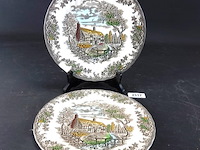 2 myott engels porseleinen sierborden - afbeelding 1 van  5
