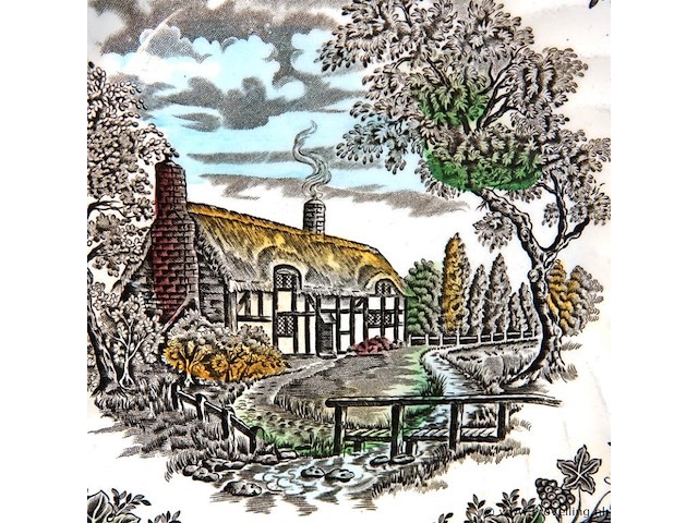 2 myott engels porseleinen sierborden - afbeelding 3 van  5