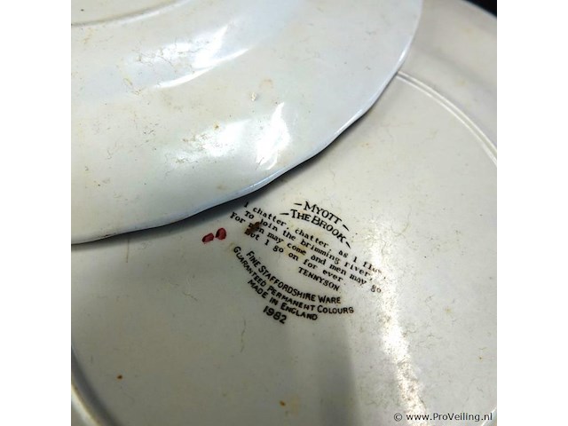 2 myott engels porseleinen sierborden - afbeelding 5 van  5