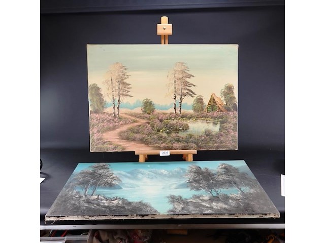 2 olieverfschilderijen - afbeelding 1 van  5