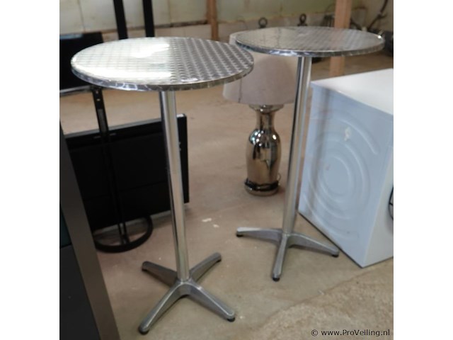 2 opklapbare aluminium statafels - afbeelding 1 van  5