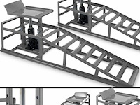 2 oprijplaten in hoogte verstelbaar met ingebouwde hydraulische krik max. 2000kg - afbeelding 1 van  4