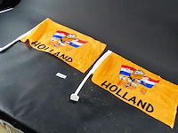 2 oranje portiervlaggen - afbeelding 2 van  3