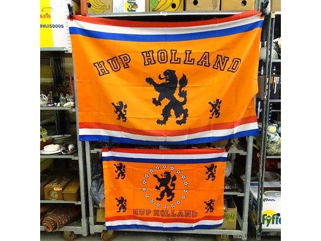 2 oranje vlaggen - afbeelding 1 van  3