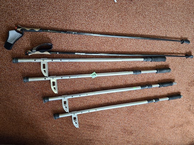 2 paar stelten en 1 paar nordic walking stokken, aluminium in hoogte verstelbaar - afbeelding 1 van  3